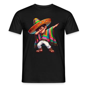 Mexikanischer Junge Tubt Sombrero Cinco De Mayo - Männer T-Shirt - Schwarz - Vorne - AI Model Male 178 light (178cm)