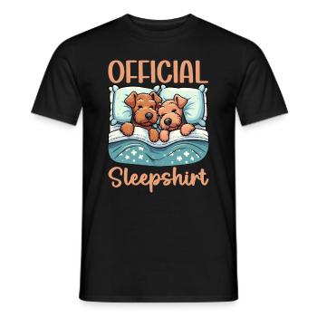 Maison de couchage officielle Airedale Terrier - T-shirt homme - noir - Devant - AI Model Male 178 light (178cm)