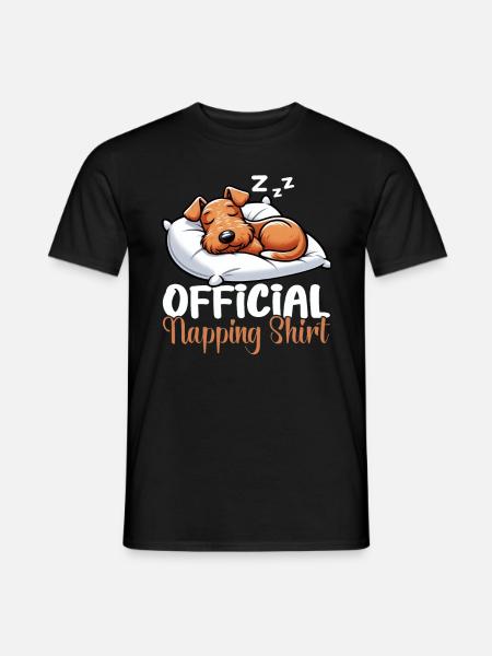 Offizieller Schlafhaus Airedale Terrier - Männer T-Shirt - Schwarz