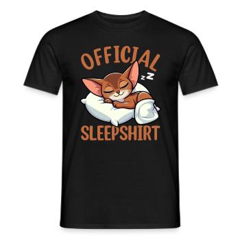 Officiel Sleeping House Abyssin Cats - T-shirt homme - noir - Devant - AI Model Male 178 light (178cm)