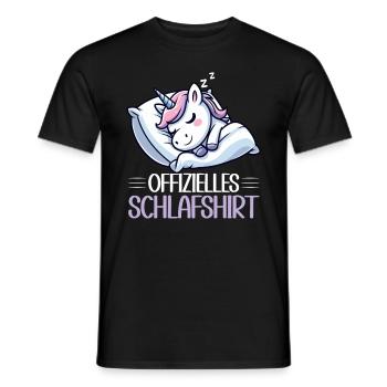 Chemise de nuit officielle Pyjama Unicorn Nights - T-shirt homme - noir - Devant - AI Model Male 178 light (178cm)
