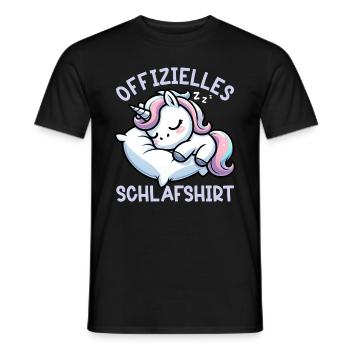 Chemise de nuit officielle Pyjama Unicorn Nights - T-shirt homme - noir - Devant - AI Model Male 178 light (178cm)