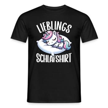 Chemise de nuit officielle Pyjama Unicorn Nights - T-shirt homme - noir - Devant - AI Model Male 178 light (178cm)