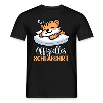 Official Tiger Tiger Lover Sleep Shirt - Men's T-Shirt - black - Front - AI Model Male 178 light (178cm)