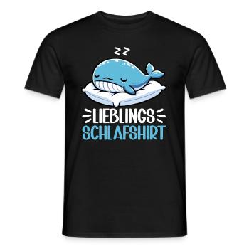 Offizielles Schlafshirt Wal Nachteulen - Männer T-Shirt - Schwarz - Vorne - AI Model Male 178 light (178cm)
