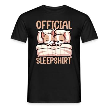 Official Sleeping House Chihuahua Dog Schlafyhead - Men's T-Shirt - black - Front - AI Model Male 178 light (178cm)
