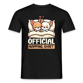 Official Sleeping House Chihuahua Dog Schlafyhead - Men's T-Shirt - black - Front - AI Model Male 178 light (178cm)