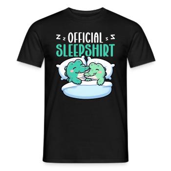 Official Sleeping House Crocodile Sleep Lovers - Men's T-Shirt - black - Front - AI Model Male 178 light (178cm)