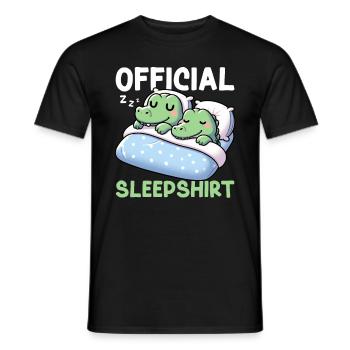 Official Sleeping House Crocodile Sleep Lovers - Men's T-Shirt - black - Front - AI Model Male 178 light (178cm)