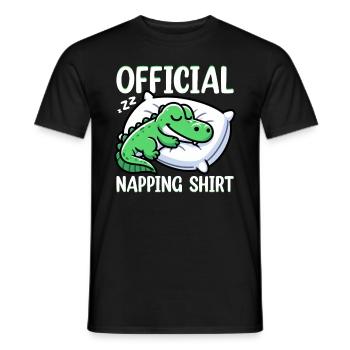 Official Sleeping House Crocodile Sleep Lovers - Men's T-Shirt - black - Front - AI Model Male 178 light (178cm)