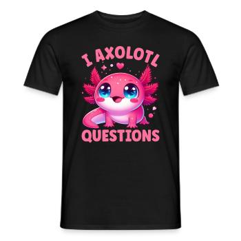 Axolotl Süßer Amphibien -Haustierliebhaber Otaku - Männer T-Shirt - Schwarz - Vorne - AI Model Male 178 light (178cm)