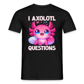 Axolotl Süßer Amphibien -Haustierliebhaber Otaku - Männer T-Shirt - Schwarz - Vorne - AI Model Male 178 light (178cm)