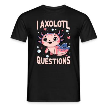 Axolotl Süßer Amphibien -Haustierliebhaber Otaku - Männer T-Shirt - Schwarz - Vorne - AI Model Male 178 light (178cm)