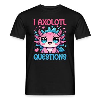 Axolotl Süßer Amphibien -Haustierliebhaber Otaku - Männer T-Shirt - Schwarz - Vorne - AI Model Male 178 light (178cm)