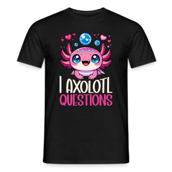 Axolotl Süßer Amphibien -Haustierliebhaber Otaku - Männer T-Shirt - Schwarz - Vorne - AI Model Male 178 light (178cm)