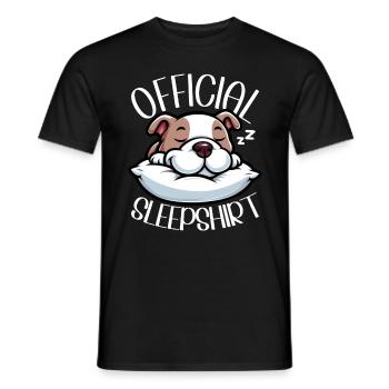 Official Sleeping House Bulldog Lover Lazy - Men's T-Shirt - black - Front - AI Model Male 178 light (178cm)