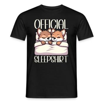 Officiel Sleeping House Coyote Lover Funny - T-shirt homme - noir - Devant - AI Model Male 178 light (178cm)