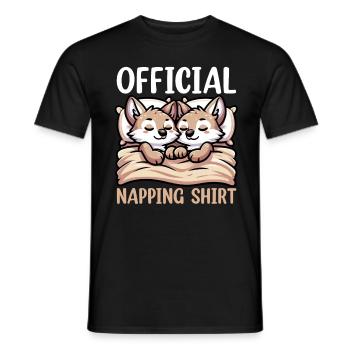 Officiel Sleeping House Coyote Lover Funny - T-shirt homme - noir - Devant - AI Model Male 178 light (178cm)