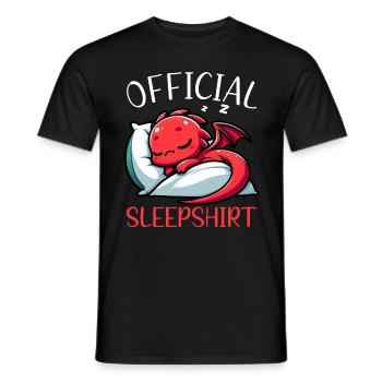 Official Sleeper Dragon Sweet Lazy - Men's T-Shirt - black - Front - AI Model Male 178 light (178cm)