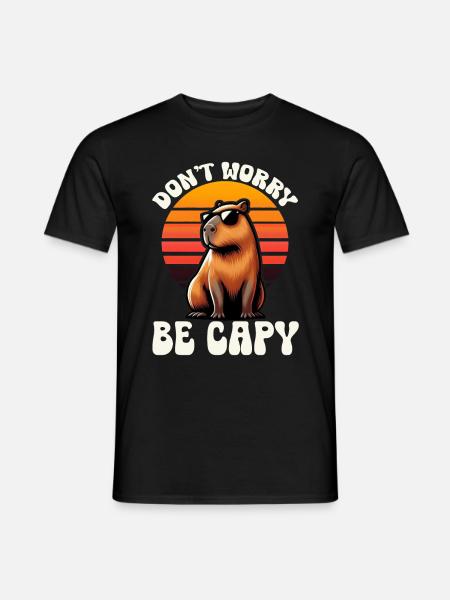 Mach Dir Keine Sorgen, Sei Capy Süße Capybara - T-shirt herr - svart