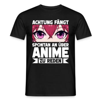 Anime Manga Otaku Japan Kawaii Waifu Anime Cosplay - Männer T-Shirt - Schwarz - Vorne - AI Model Male 178 light (178cm)