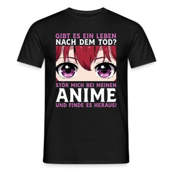 Anime Manga Otaku Japan Waifu Anime Girl Cosplay - Men's T-Shirt - black - Front - AI Model Male 178 light (178cm)