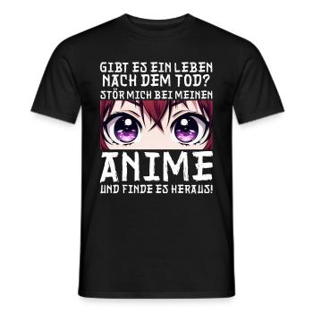 Anime Manga Otaku Japan Waifu Anime Girl Cosplay - Men's T-Shirt - black - Front - AI Model Male 178 light (178cm)
