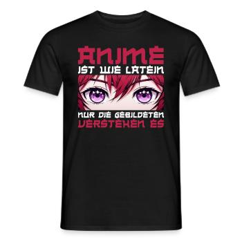 Anime Manga Otaku Japan Waifu Anime Girl Cosplay - Männer T-Shirt - Schwarz - Vorne - AI Model Male 178 light (178cm)