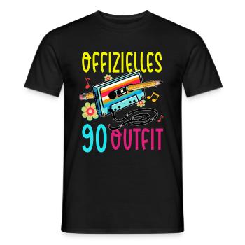 Cassettes Lecteur Mixtape Musique des années 80 Vintage - T-shirt homme - noir - Devant - AI Model Male 178 light (178cm)