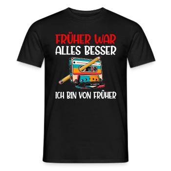 Cassettes Lecteur Mixtape Musique des années 80 Vintage - T-shirt homme - noir - Devant - AI Model Male 178 light (178cm)