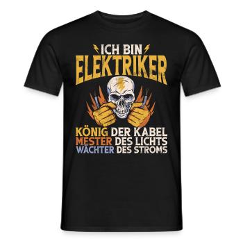 Electronicien Electrique Profession Volt Génie Electrique - T-shirt homme - noir - Devant - AI Model Male 178 light (178cm)