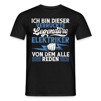 Electronicien Electrique Profession Volt Génie Electrique - T-shirt homme - noir - Devant - AI Model Male 178 light (178cm)
