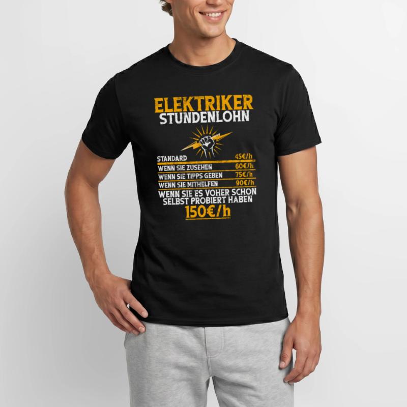 Electronics Technician Electrics Profession Volt Electrical Engineering Men’s T-shirt