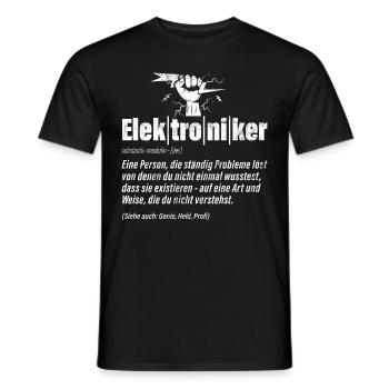 Electronicien Electrique Profession Volt Génie Electrique - T-shirt homme - noir - Devant - AI Model Male 178 light (178cm)