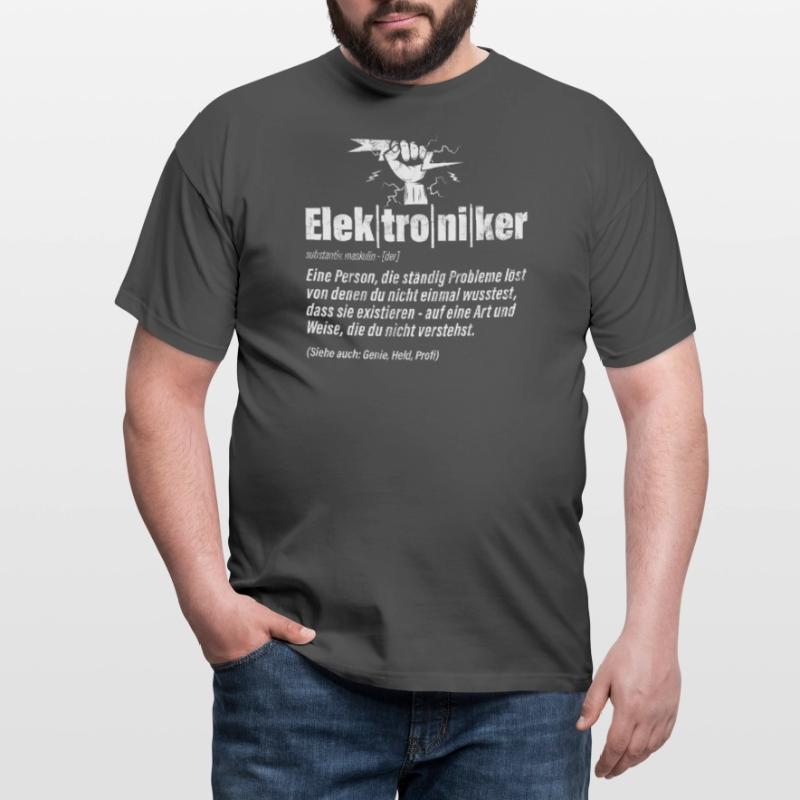 Electronics Technician Electrics Profession Volt Electrical Engineering Men's T-Shirt