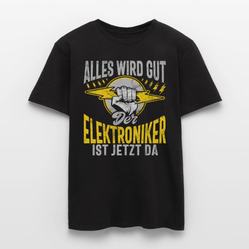 Electronics Technician Electrics Profession Volt Electrical Engineering Men’s T-shirt