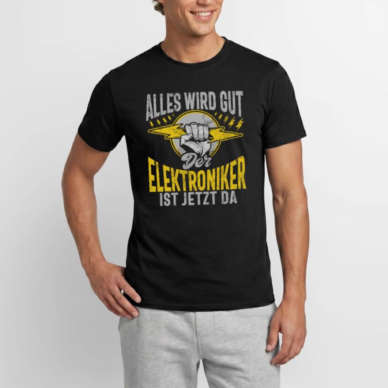Electronics Technician Electrics Profession Volt Electrical Engineering Men’s T-shirt