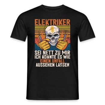 Electronicien Electrique Profession Volt Génie Electrique - T-shirt homme - noir - Devant - AI Model Male 178 light (178cm)