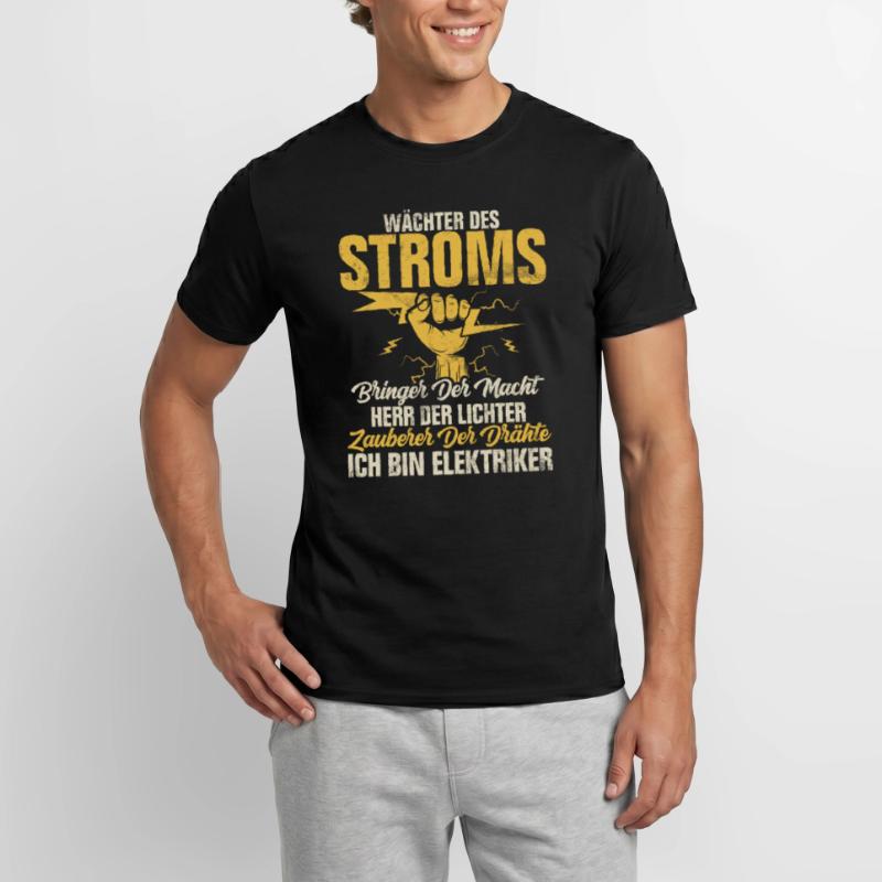 Electronics Technician Electrics Profession Volt Electrical Engineering Men’s T-shirt