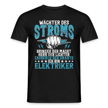 Electronicien Electrique Profession Volt Génie Electrique - T-shirt homme - noir - Devant - AI Model Male 178 light (178cm)