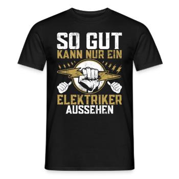 Electronicien Electrique Profession Volt Génie Electrique - T-shirt homme - noir - Devant - AI Model Male 178 light (178cm)