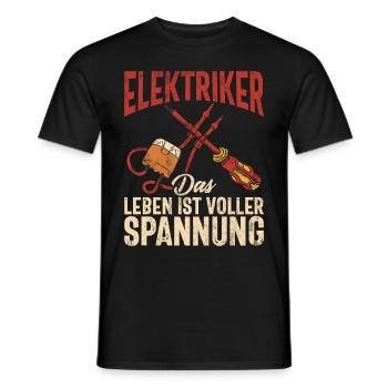 Electronicien Electrique Profession Volt Génie Electrique - T-shirt homme - noir - Devant - AI Model Male 178 light (178cm)
