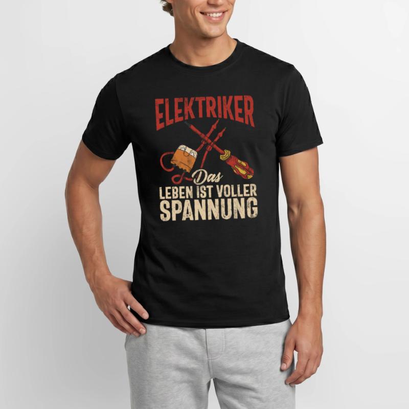 Electronics Technician Electrics Profession Volt Electrical Engineering Men’s T-shirt