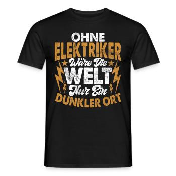 Electronicien Electrique Profession Volt Génie Electrique - T-shirt homme - noir - Devant - AI Model Male 178 light (178cm)