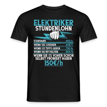 Electronicien Electrique Profession Volt Génie Electrique - T-shirt homme - noir - Devant - AI Model Male 178 light (178cm)