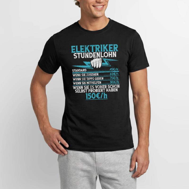 Electronics Technician Electrics Profession Volt Electrical Engineering Men’s T-shirt