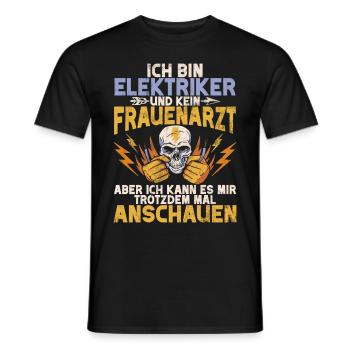 Electronicien Electrique Profession Volt Génie Electrique - T-shirt homme - noir - Devant - AI Model Male 178 light (178cm)