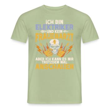 Elektroniker Elektrik Beruf Volt Elektrotechnik - Männer T-Shirt - Sage - Vorne - AI Model Male 178 light (178cm)