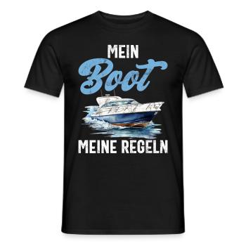 Capitaine à voile Dire bateau Voilier Capitaine - T-shirt homme - noir - Devant - AI Model Male 178 light (178cm)