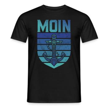Capitaine à voile Dire bateau Voilier Capitaine - T-shirt homme - noir - Devant - AI Model Male 178 light (178cm)